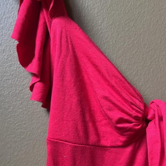 Rachel Pally Red Crop Top with Flutter Sleeves Size XS - Picture 2 of 3